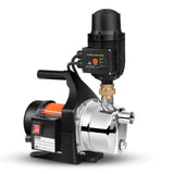 Giantz Garden Water Pump 1500W Max. High Pressure Tank Rain Farm Irrigation Black - Front View