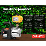Giantz 1500W Automatic High Efficiency Garden Water Pump with Pressure Control - Rear View