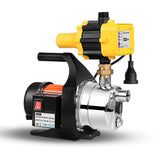 Giantz Garden Water Pump High Pressure 1500W Max. Tank Rain Farm Irrigation House Yellow - Front View
