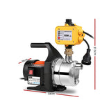 Giantz Garden Water Pump High Pressure 1500W Max. Tank Rain Farm Irrigation House Yellow - Side View