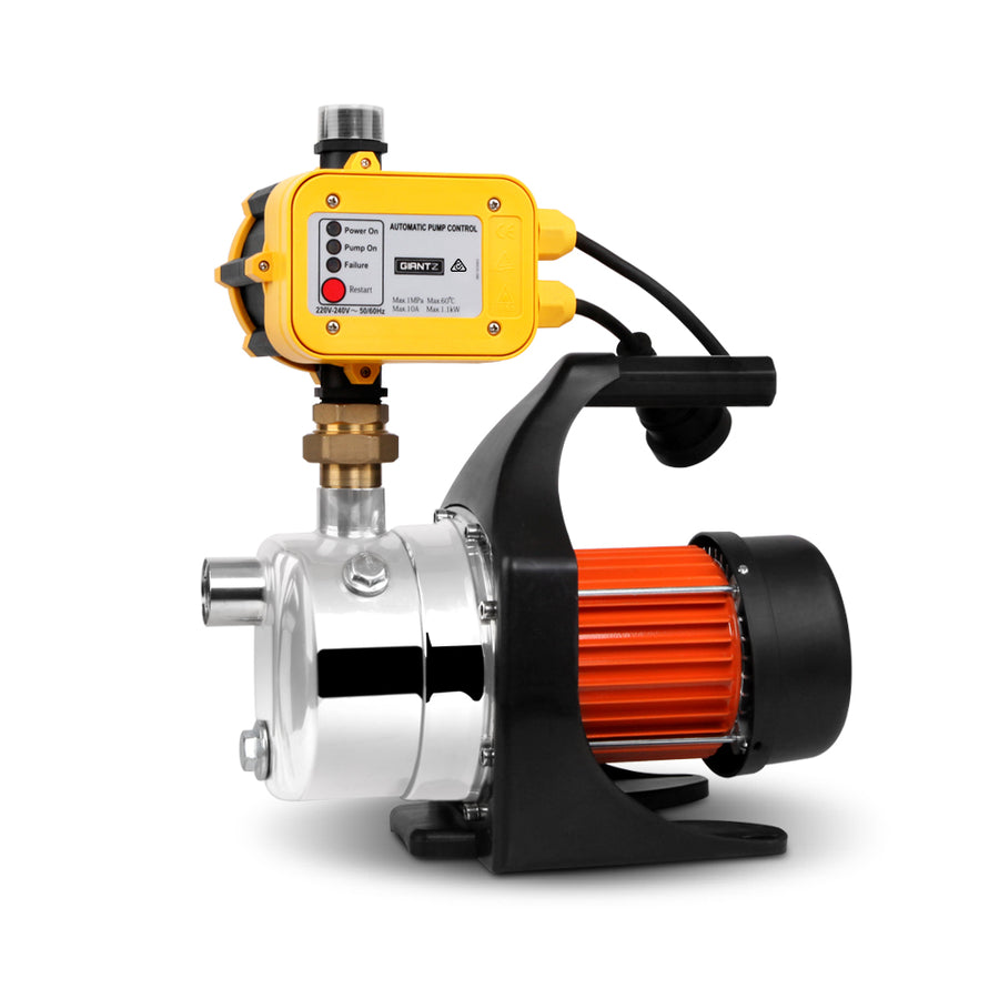 Giantz Garden Water Pump High Pressure 1500W Max. Tank Rain Farm Irrigation House Yellow, image 4