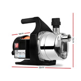 Giantz Garden Water Pump High Pressure 800W Max Tank Rain Farm Irrigation House - Side View