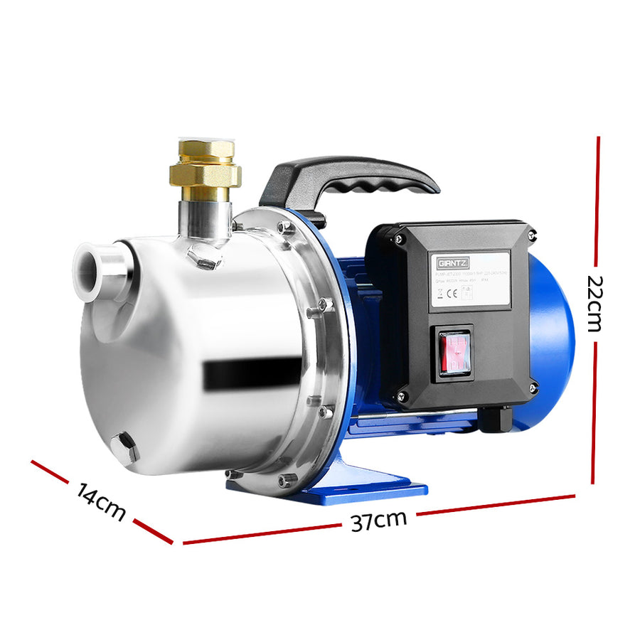Giantz Garden Water Jet Pump High Pressure 1100W Tank Rain Farm Irrigation House, image 2