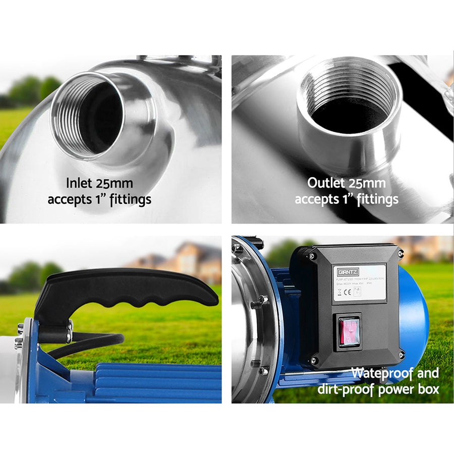 Giantz Garden Water Jet Pump High Pressure 1100W Tank Rain Farm Irrigation House, image 6