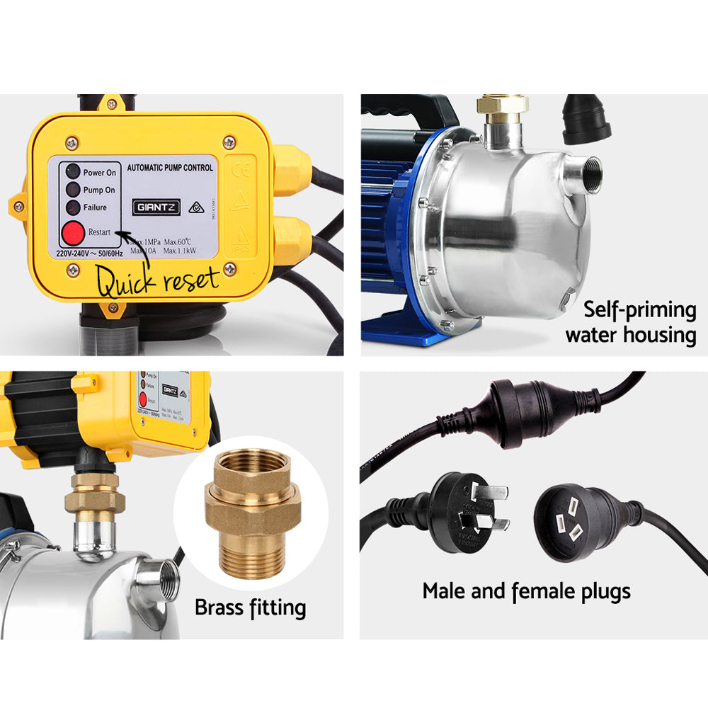 Giantz 2300W High-Performance Automatic Garden Jet Water Pump with Pressure Controller