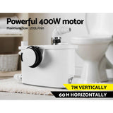 Giantz Macerator Sewerage Pump Waste Water Marine Toilet Disposal Unit Clean - Top-Down View