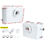 Giantz Macerator Sewerage Pump Waste Water Marine Toilet Disposal Unit Laundry - Front View