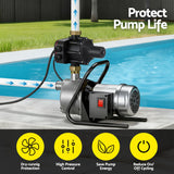 GIANTZ Digital Water Pump Controller 16A 1.5kW Max High Power Pressure Switch Adjustable 10Bar IP65 - Top-Down View