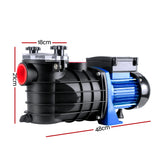 Giantz Pool Pump Swimming Pump Water 1200W Max. 1.6HP Electric Circulation Spa Filter - Front View