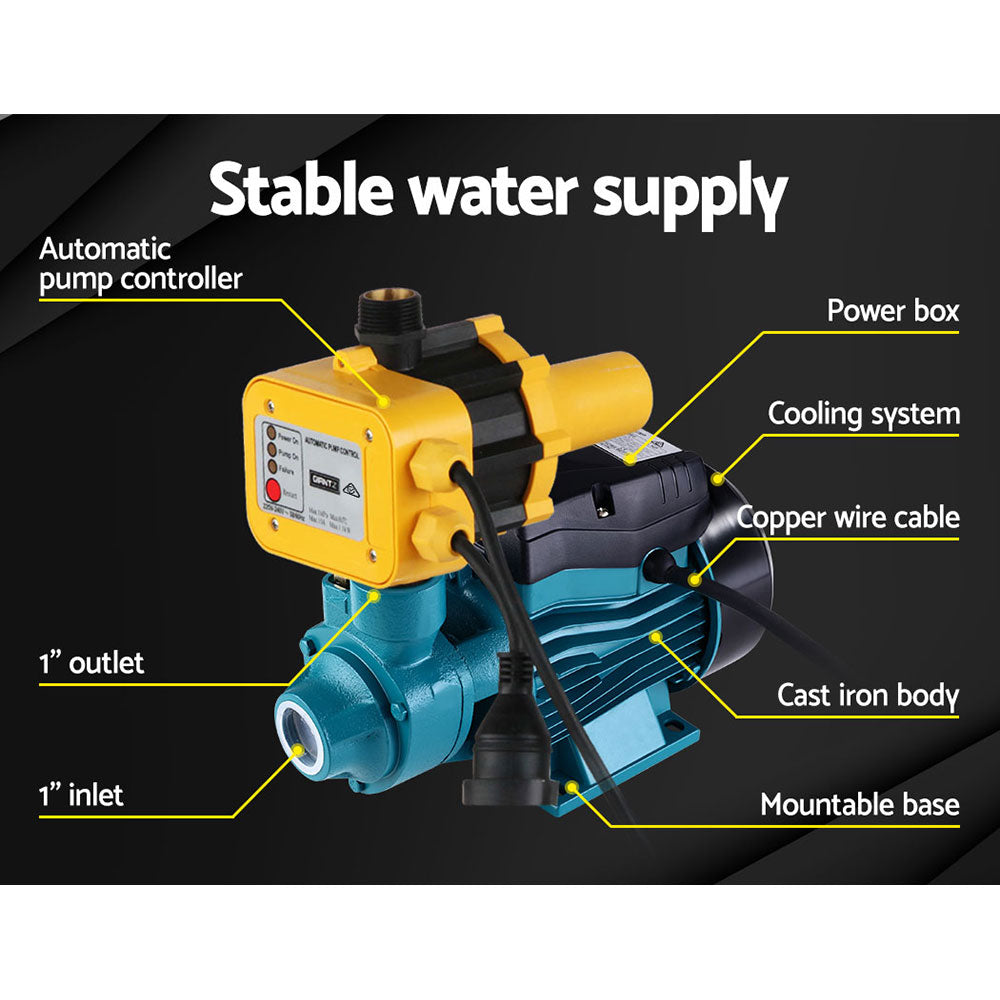 High-Performance Electric Water Pump for Garden and Farm Irrigation - QB60 Yellow