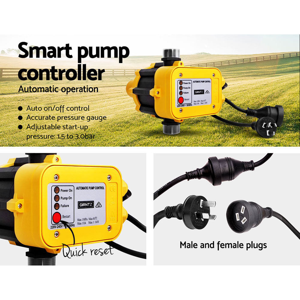 High-Performance Electric Water Pump for Garden and Farm Irrigation - QB60 Yellow