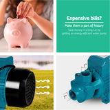 Giantz Peripheral Water Pump Garden Boiler Car Wash Auto Irrigation QB80 Yellow - Close-Up Angle