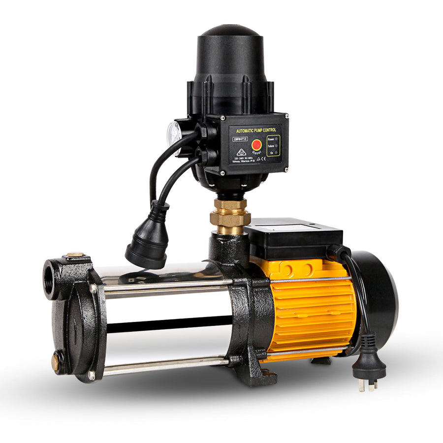 Giantz black 4-stage high pressure garden water pump with automatic controller