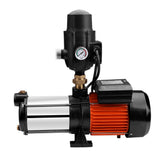 Giantz 1800W Max 5-Stage Garden Water Pump High Pressure Irrigation Booster Pump, Automatic Multi-Stage External Sprinkler Pump for Rainwater Tank Transfer, Home Farm Lawn, Black - Side View