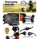 Giantz 1800W Max 5-Stage Garden Water Pump High Pressure Irrigation Booster Pump, Automatic Multi-Stage External Sprinkler Pump for Rainwater Tank Transfer, Home Farm Lawn, Black - 45-Degree Angle