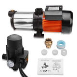 Giantz 1800W Max 5-Stage Garden Water Pump High Pressure Irrigation Booster Pump, Automatic Multi-Stage External Sprinkler Pump for Rainwater Tank Transfer, Home Farm Lawn, Black - Low Angle