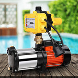 Giantz Garden Water Pump High Pressure 1800W 5-Stage Tank Irrigation Yellow - Low Angle