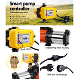 Giantz 1800W Max 5-Stage Garden Water Pump High Pressure Irrigation Booster Pump, Automatic Multi-Stage External Sprinkler Pump for Rainwater Tank Transfer, Home Farm Lawn, Yellow - 45-Degree Angle