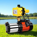 Giantz 1800W Max 5-Stage Garden Water Pump High Pressure Irrigation Booster Pump, Automatic Multi-Stage External Sprinkler Pump for Rainwater Tank Transfer, Home Farm Lawn, Yellow - Low Angle