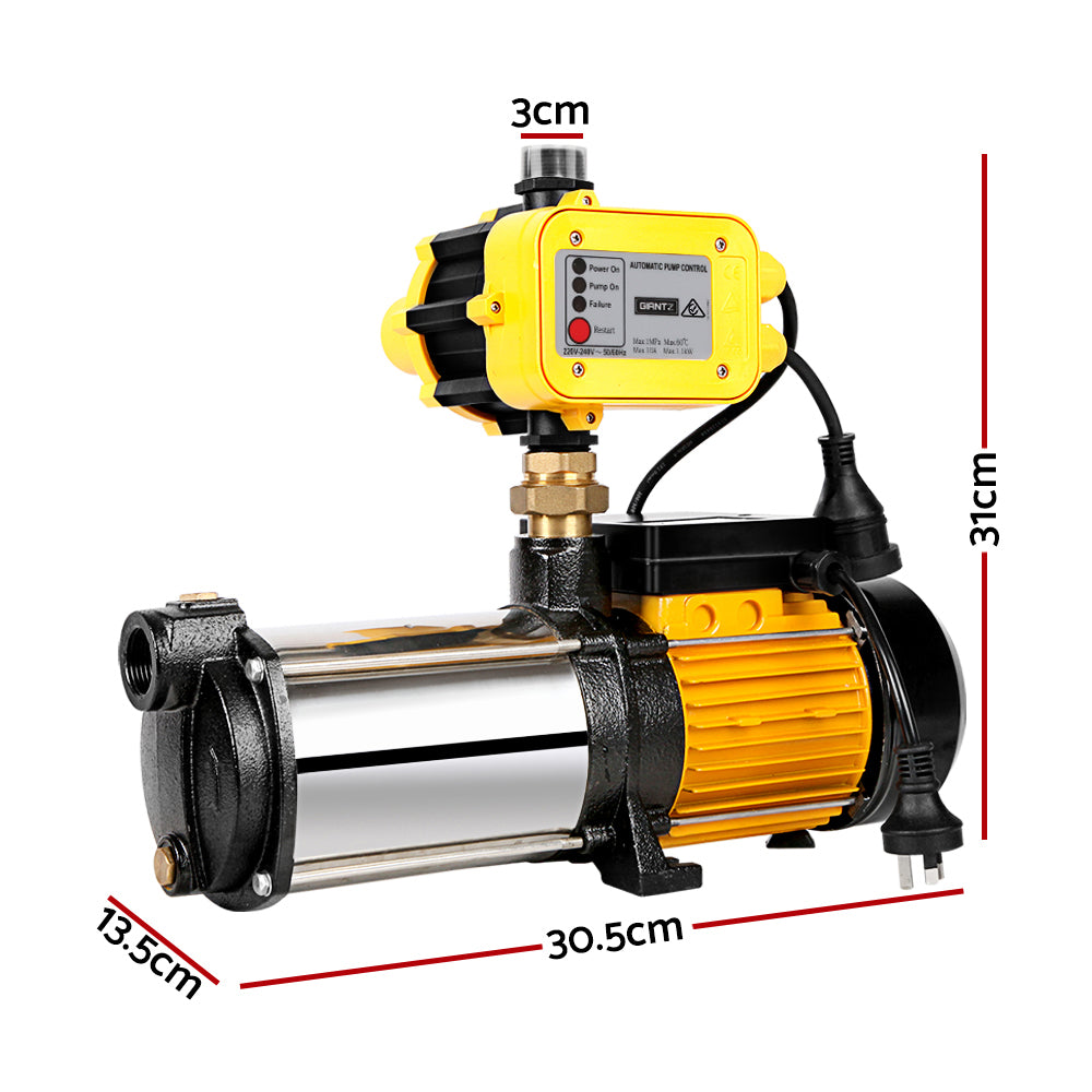 Giantz Garden Water Pump High Pressure 2500W 5-Stage Tank Irrigation Yellow