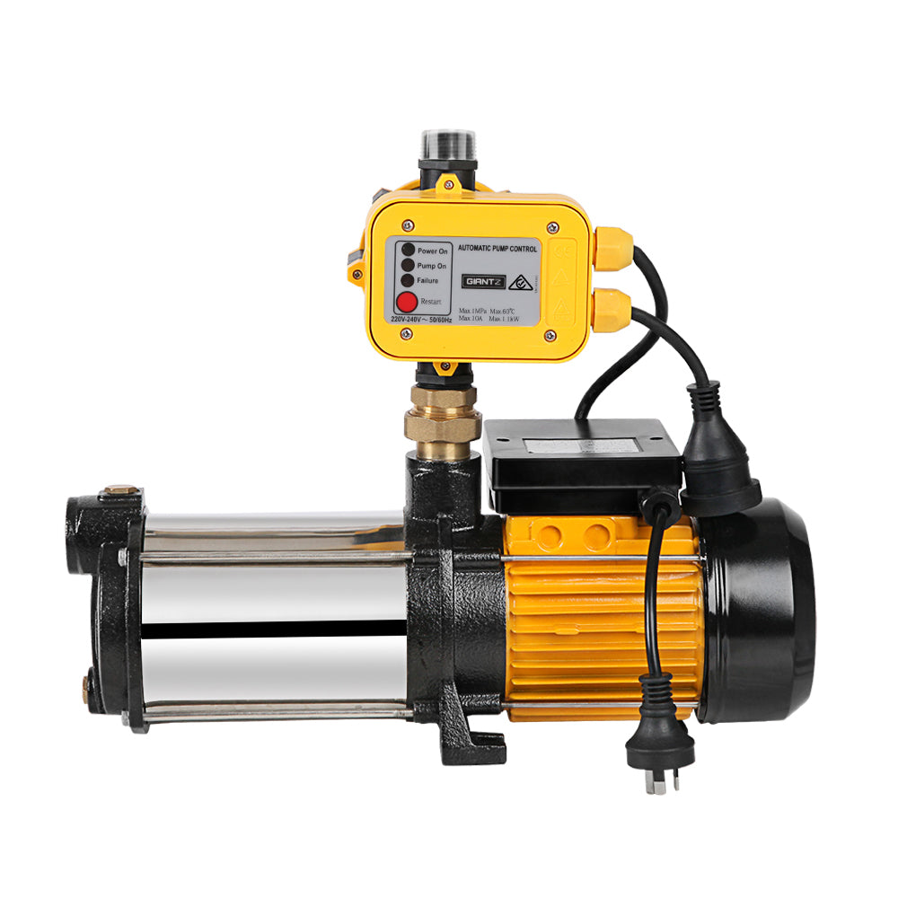 Giantz Garden Water Pump High Pressure 2500W 5-Stage Tank Irrigation Yellow