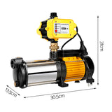 Giantz Garden Water Pump High Pressure 2500W Max 5-Stage Tank Irrigation Transfer Booster Yellow - Front View