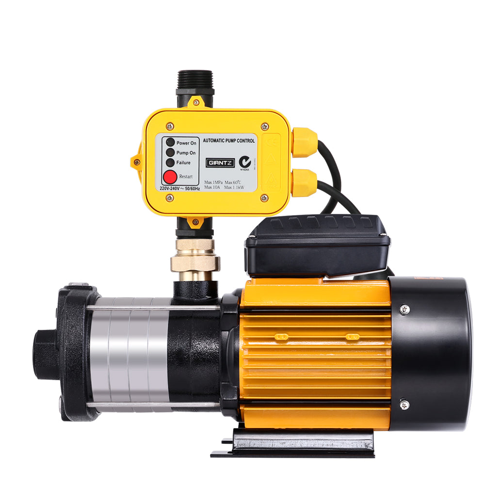 Giantz Garden Water Pump High Pressure 2000W 5-Stage Tank Irrigation Yellow