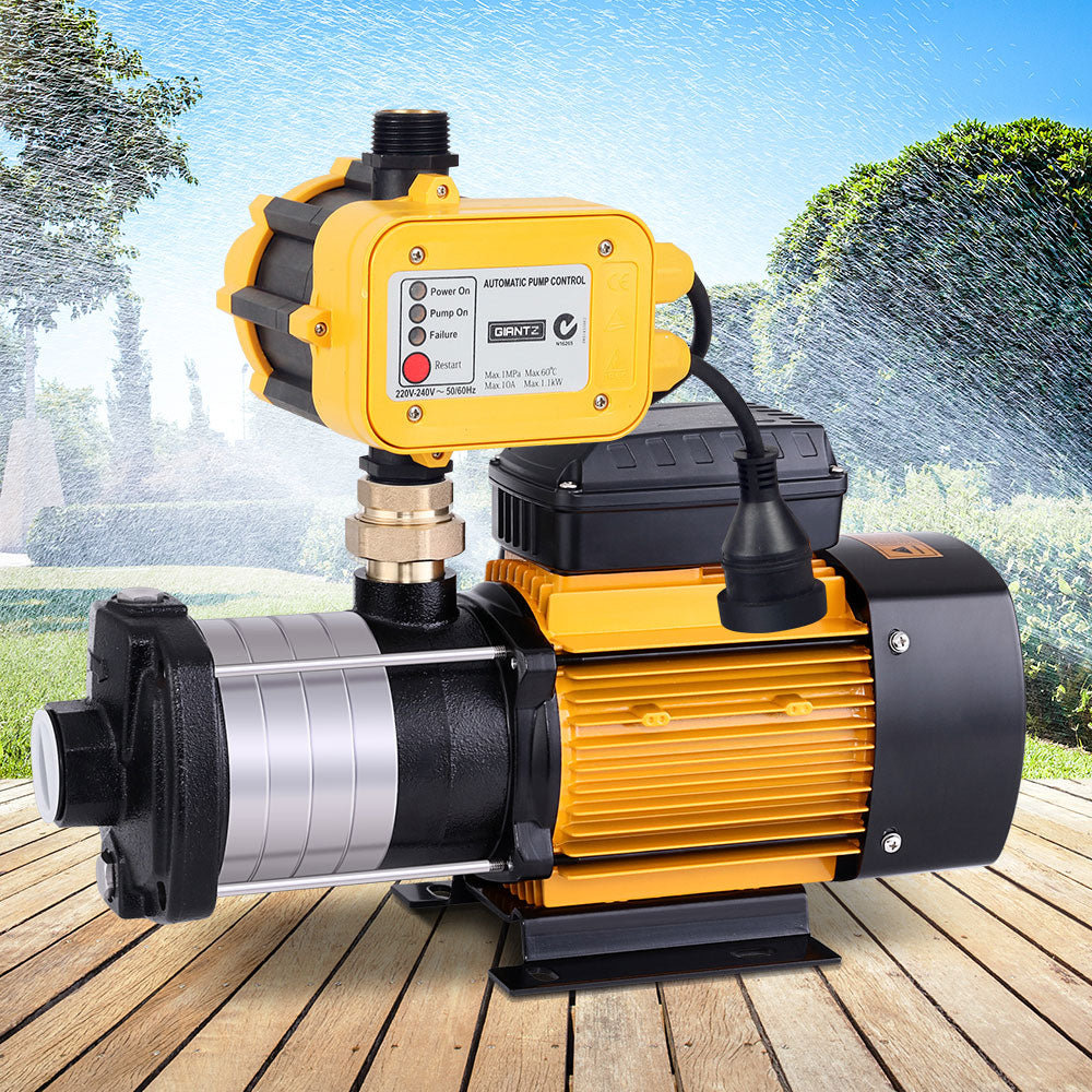 Giantz Garden Water Pump High Pressure 2000W 5-Stage Tank Irrigation Yellow