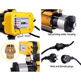 Giantz Garden Water Pump High Pressure 2000W Max 5 Stage Tank Irrigation Transfer Booster Yellow - 45-Degree Angle
