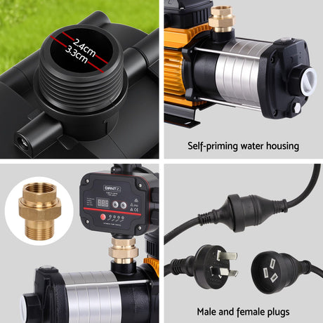 Giantz 6-Stage Water Pump Auto Controller Farm Irrigation Stainless Max. 2500W, image 10
