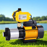 Giantz Garden Water Pump High Pressure 2500W Max 6-Stage Tank Irrigation Transfer Booster Yellow - Close-Up Angle