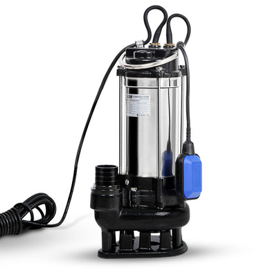 Giantz 2000W Max. Submersible Dirty Water Pump Bore Tank Well Steel Automatic