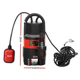 Giantz Garden Submersible Pump 400W Dirty Water Bore Tank Well Steel Sewerage - Side View