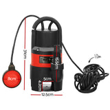 Giantz Garden Submersible Pump 550W Dirty Water Bore Tank Well Steel Sewerage - Front View