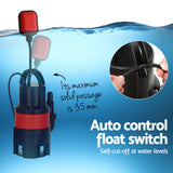 Giantz Garden Submersible Pump 550W Dirty Water Bore Tank Well Steel Sewerage - Close-Up Angle