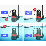 Giantz 750W Water Pump Dirty Submersible Sump Swim Pool Flooding Pond Clean - Rear View
