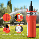 Giantz Submersible Solar Water Pump 24V 70M Head Deep Well Bore Self-priming - 45-Degree Angle