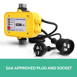 Giantz Water Pressure Pump Controller Auto Switch Control Electric Electronic Yellow - Rear View