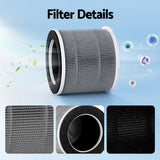 Devanti Air Purifier 3-layer HEPAh11 Filter Home Freshener Carbon PM2.5 Remover - Rear View