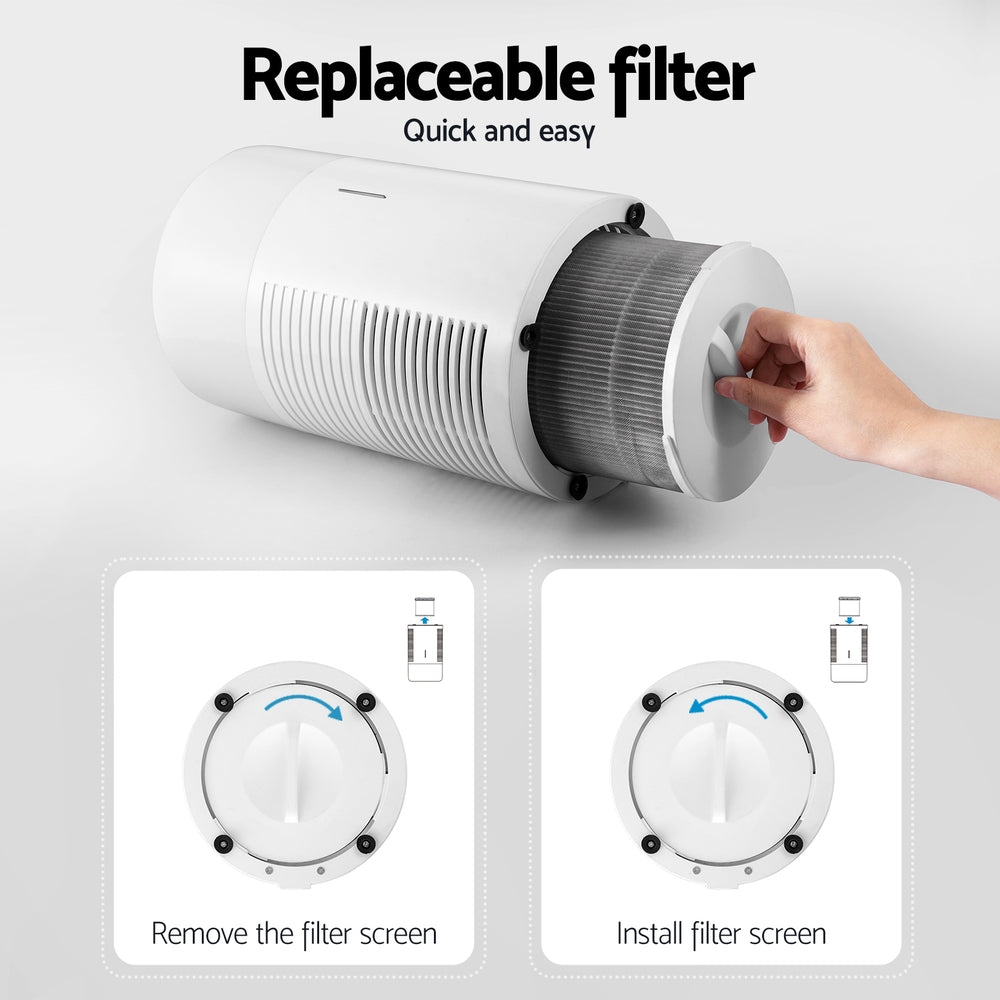 Devanti H-11 HEPA Air Purifier with Dust Sensor and PM2.5 Removal for Home Use