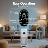 Devanti Air Purifier 4-Layer HEPA Filter White - 45-Degree Angle