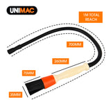 UNIMAC Flow Through Brush, with Hose, Suits Most Parts Washer Brands - 45-Degree Angle