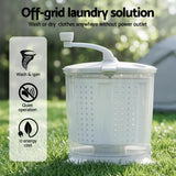 Devanti Portable Washing Machine Manual Spin Dryer Compact for Camping Caravan Apartment - Top-Down View