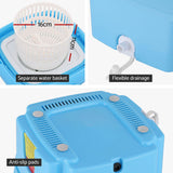 Compact Devanti 4.5L Travel Washing Machine in Blue - Rear View