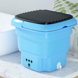 Compact Devanti 4.5L Travel Washing Machine in Blue - Close-Up Angle