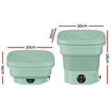 Devanti Portable Washing Machine 8L Green - Front View