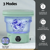 Devanti Portable Washing Machine 8L Green - Top-Down View