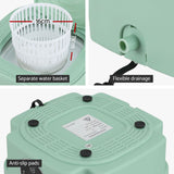 Devanti Portable Washing Machine 8L Green - Rear View