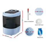 Devanti Portable Washing Machine 3KG Black - Front View