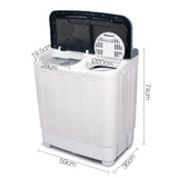 Devanti Portable Washing Machine Twin Tub 4.6KG White - Front View